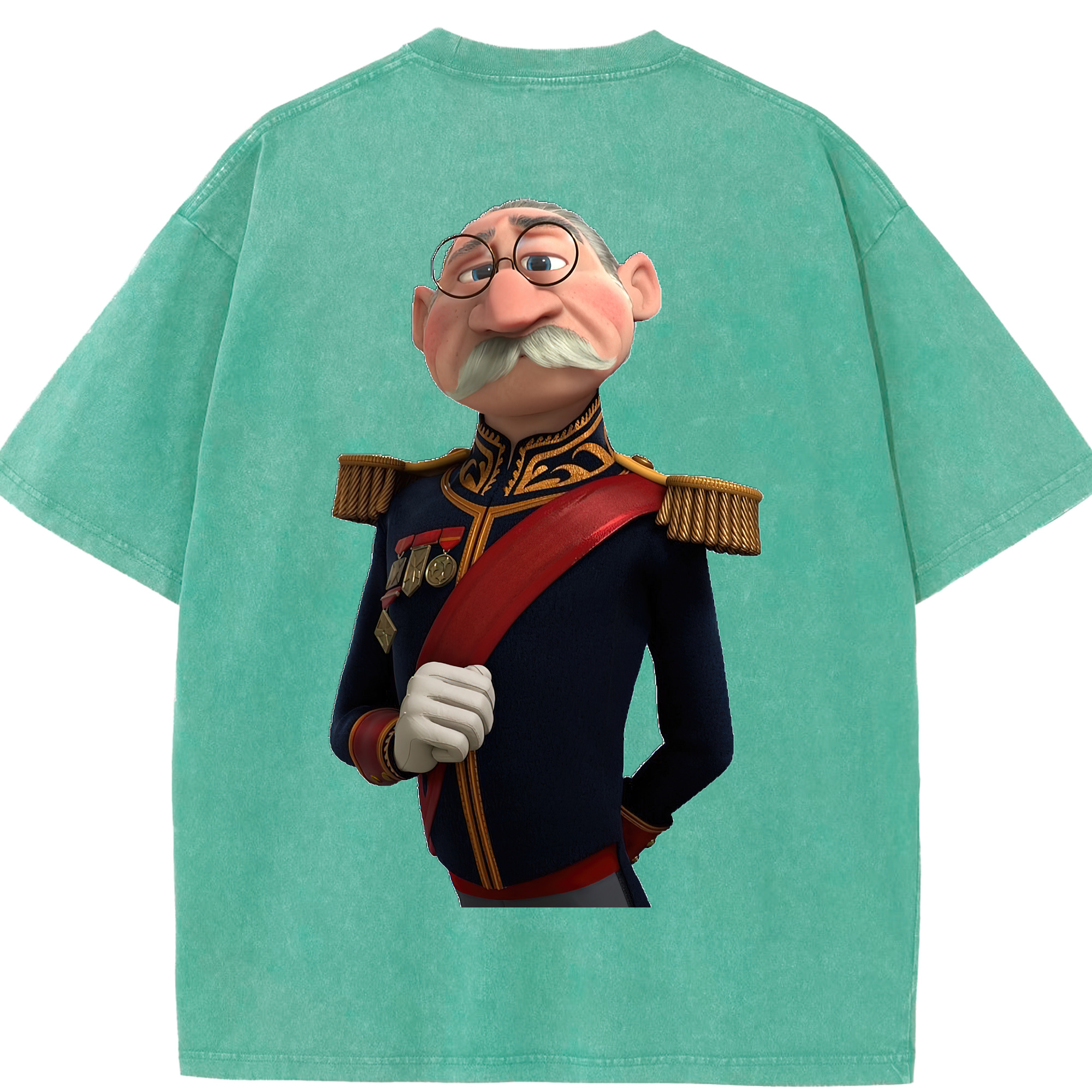 （画像用） アナと雪の女王 アンナ エルサ Frozen Anna Elsa 綿100% ヴィンテージ風 半袖Tシャツ（背面プリント）